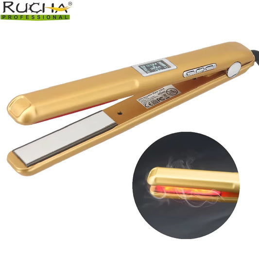 Cold Hair Care Ultrasonic Infrared Hair Straightener Professional Flat Iron Hair Treament Styler Therapy Conditioning Tools