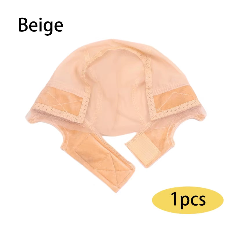 4*5 Transparent Swiss Lace Wig Grip Cap Non Slip U Part Ventilating Wig Cap for Making Wigs New Wig Making Cap 1/3Pcs