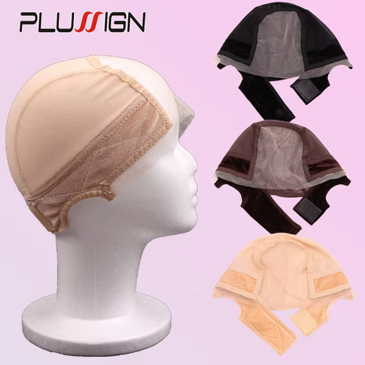 4*5 Transparent Swiss Lace Wig Grip Cap Non Slip U Part Ventilating Wig Cap for Making Wigs New Wig Making Cap 1/3Pcs