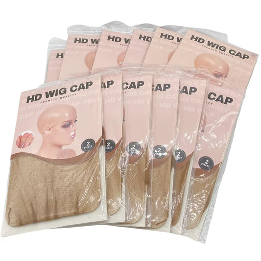 HD Thin Wig Cap 24 Pieces - Transparent and Invisible - Sheer Wig Cap for HD Wigs - Wig Accessories