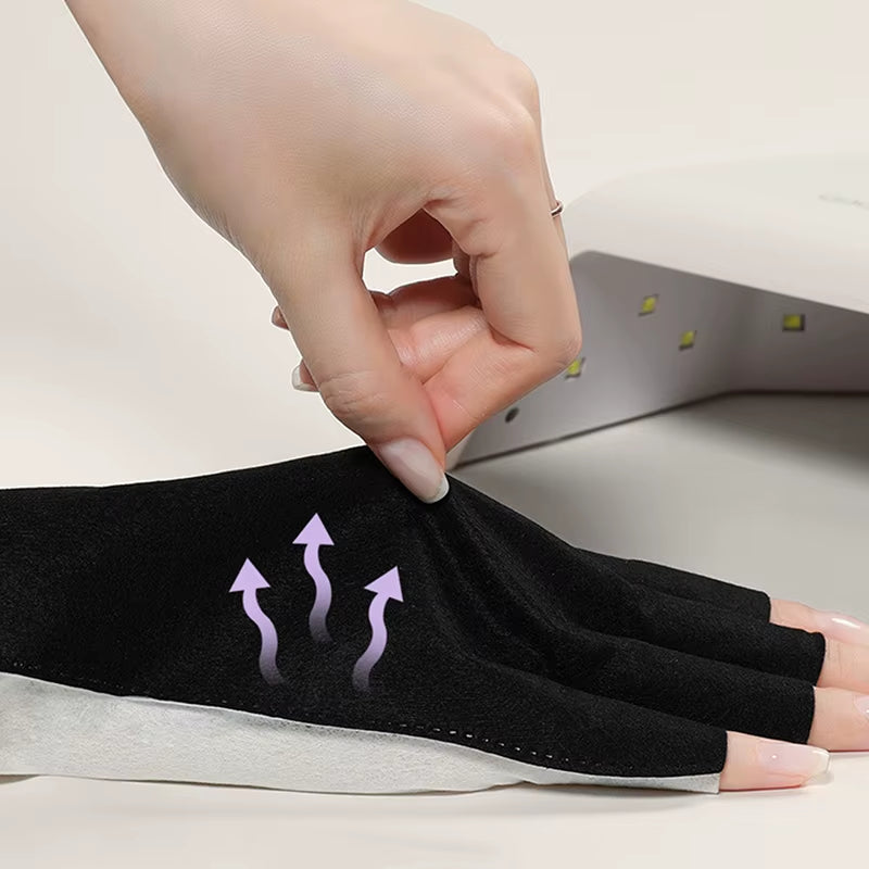 Nail Art Glove UV Protection Glove anti UV Radiation Protection Gloves Protecter for Nail Art Gel UV LED Lamp Tool