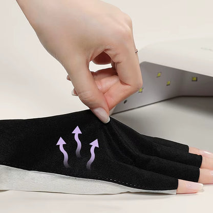 Nail Art Glove UV Protection Glove anti UV Radiation Protection Gloves Protecter for Nail Art Gel UV LED Lamp Tool