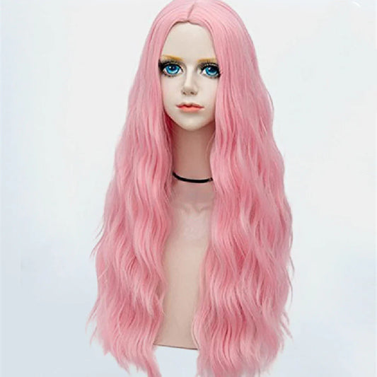 Two-Tone Synthetic Hairpiece with Center Part Full Coverage