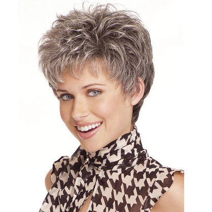 Mature Woman Heat-Resistant Synthetic Flower Mesh Hairpiece