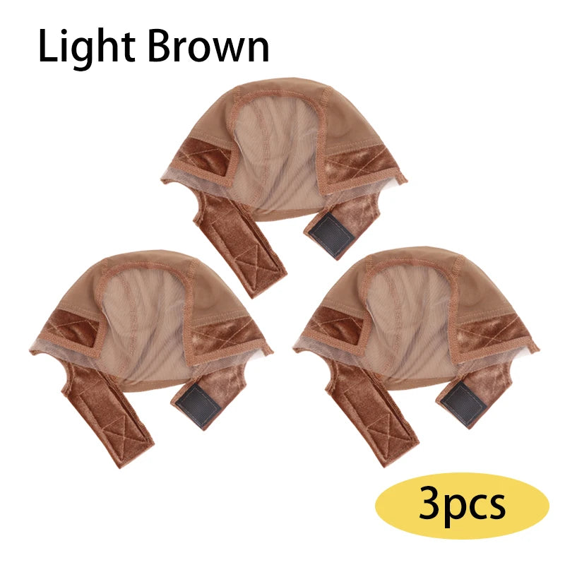 4*5 Transparent Swiss Lace Wig Grip Cap Non Slip U Part Ventilating Wig Cap for Making Wigs New Wig Making Cap 1/3Pcs