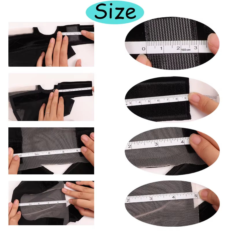 4*5 Transparent Swiss Lace Wig Grip Cap Non Slip U Part Ventilating Wig Cap for Making Wigs New Wig Making Cap 1/3Pcs