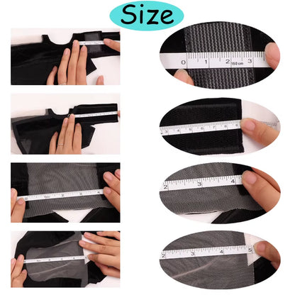 4*5 Transparent Swiss Lace Wig Grip Cap Non Slip U Part Ventilating Wig Cap for Making Wigs New Wig Making Cap 1/3Pcs