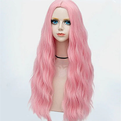 Two-Tone Synthetic Hairpiece with Center Part Full Coverage