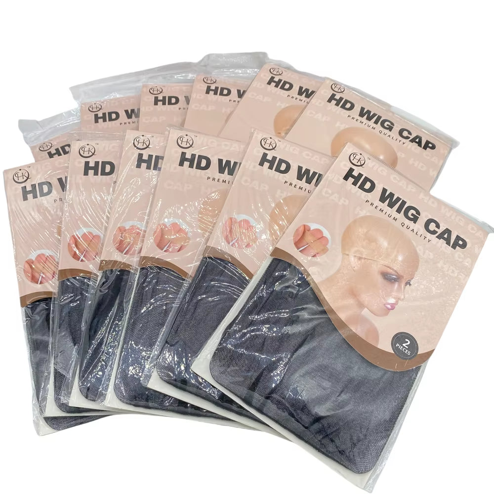 HD Thin Wig Cap 24 Pieces - Transparent and Invisible - Sheer Wig Cap for HD Wigs - Wig Accessories