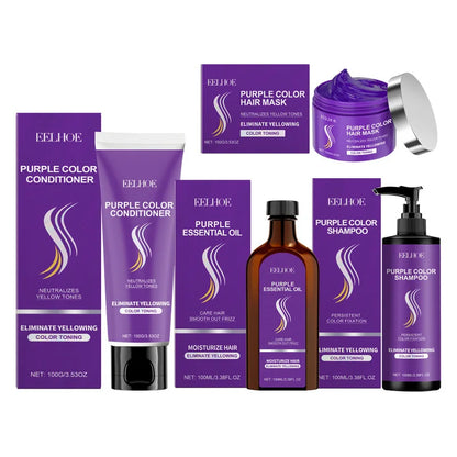 Purple Hair Care Series Conditioner Nourish Scalp Massage Improve Luster Keratin Hair Care Smooth Moisturizing Hair Care