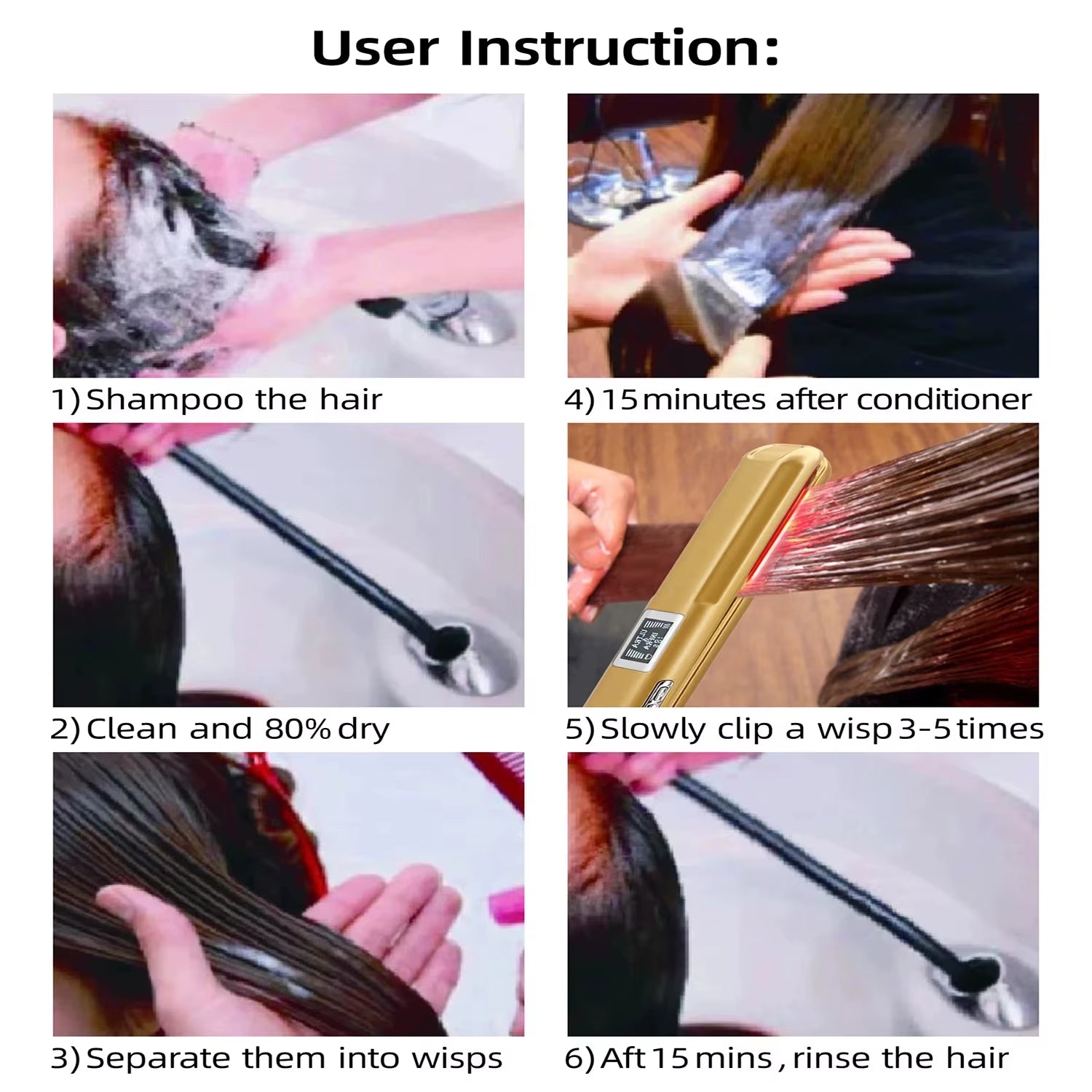Cold Hair Care Ultrasonic Infrared Hair Straightener Professional Flat Iron Hair Treament Styler Therapy Conditioning Tools