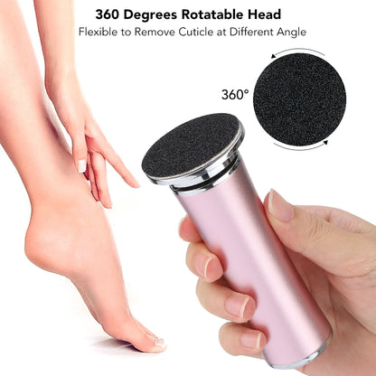 Electric Dead Skin Remover Feet Pedicure Machine with 60Pcs Replaceable Sandpaper Foot Grinding Trimmer Foot Care Tool Scrubber