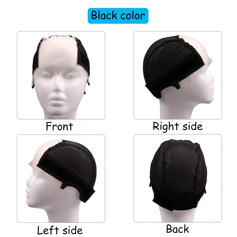 4*5 Transparent Swiss Lace Wig Grip Cap Non Slip U Part Ventilating Wig Cap for Making Wigs New Wig Making Cap 1/3Pcs