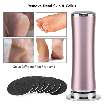 Electric Dead Skin Remover Feet Pedicure Machine with 60Pcs Replaceable Sandpaper Foot Grinding Trimmer Foot Care Tool Scrubber