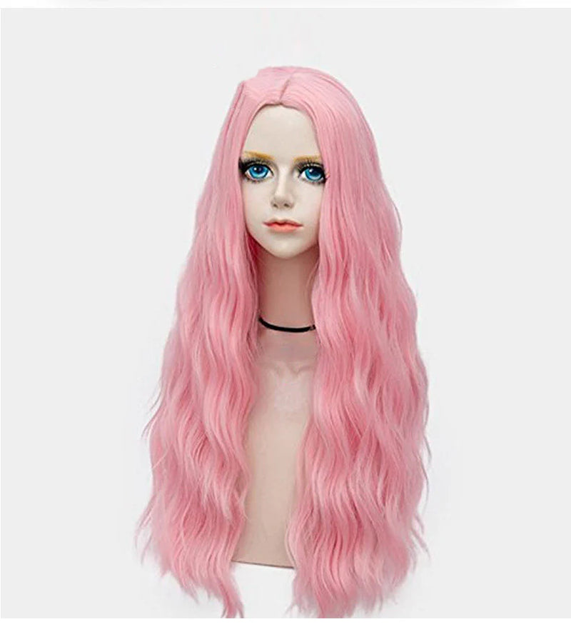Two-Tone Synthetic Hairpiece with Center Part Full Coverage