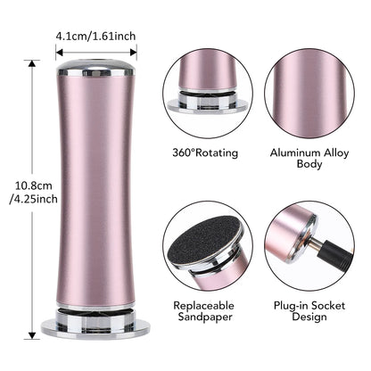 Electric Dead Skin Remover Feet Pedicure Machine with 60Pcs Replaceable Sandpaper Foot Grinding Trimmer Foot Care Tool Scrubber