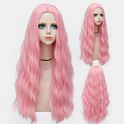Two-Tone Synthetic Hairpiece with Center Part Full Coverage