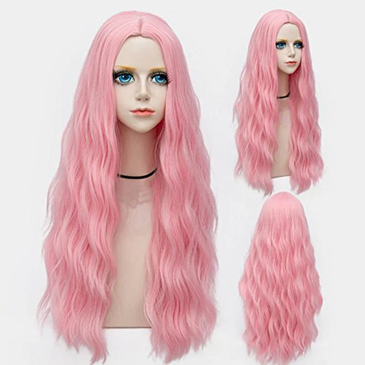 Two-Tone Synthetic Hairpiece with Center Part Full Coverage