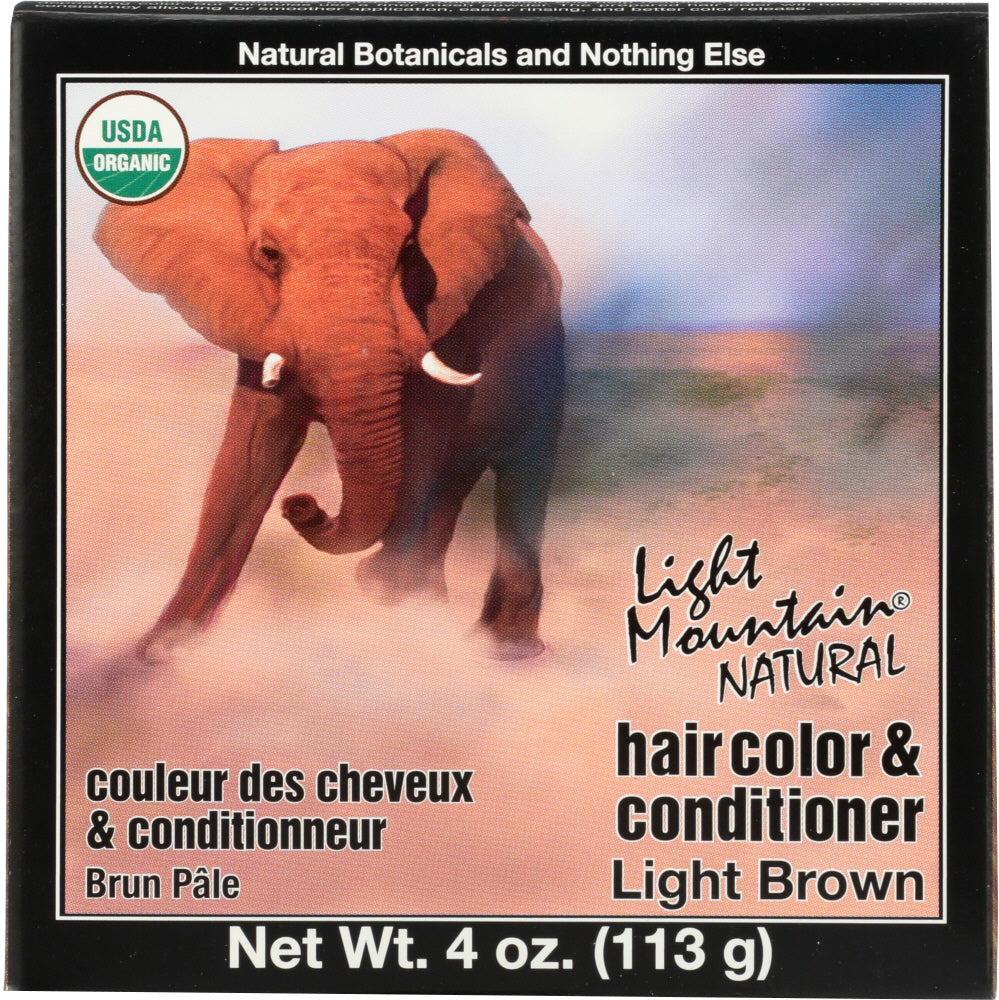 LIGHT MOUNTAIN: Natural Hair Color & Conditioner Light Brown, 4 oz