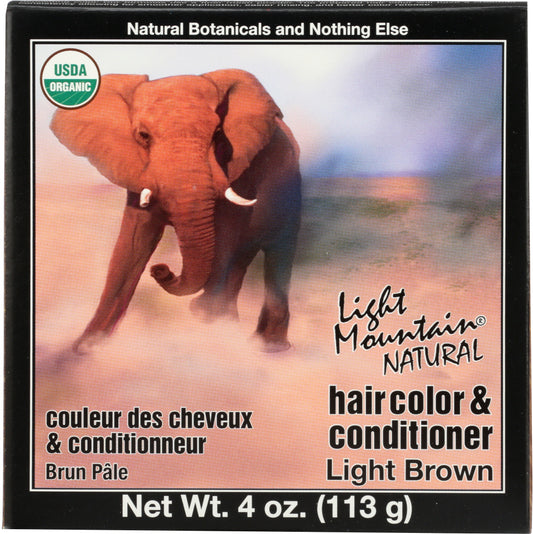 LIGHT MOUNTAIN: Natural Hair Color & Conditioner Light Brown, 4 oz