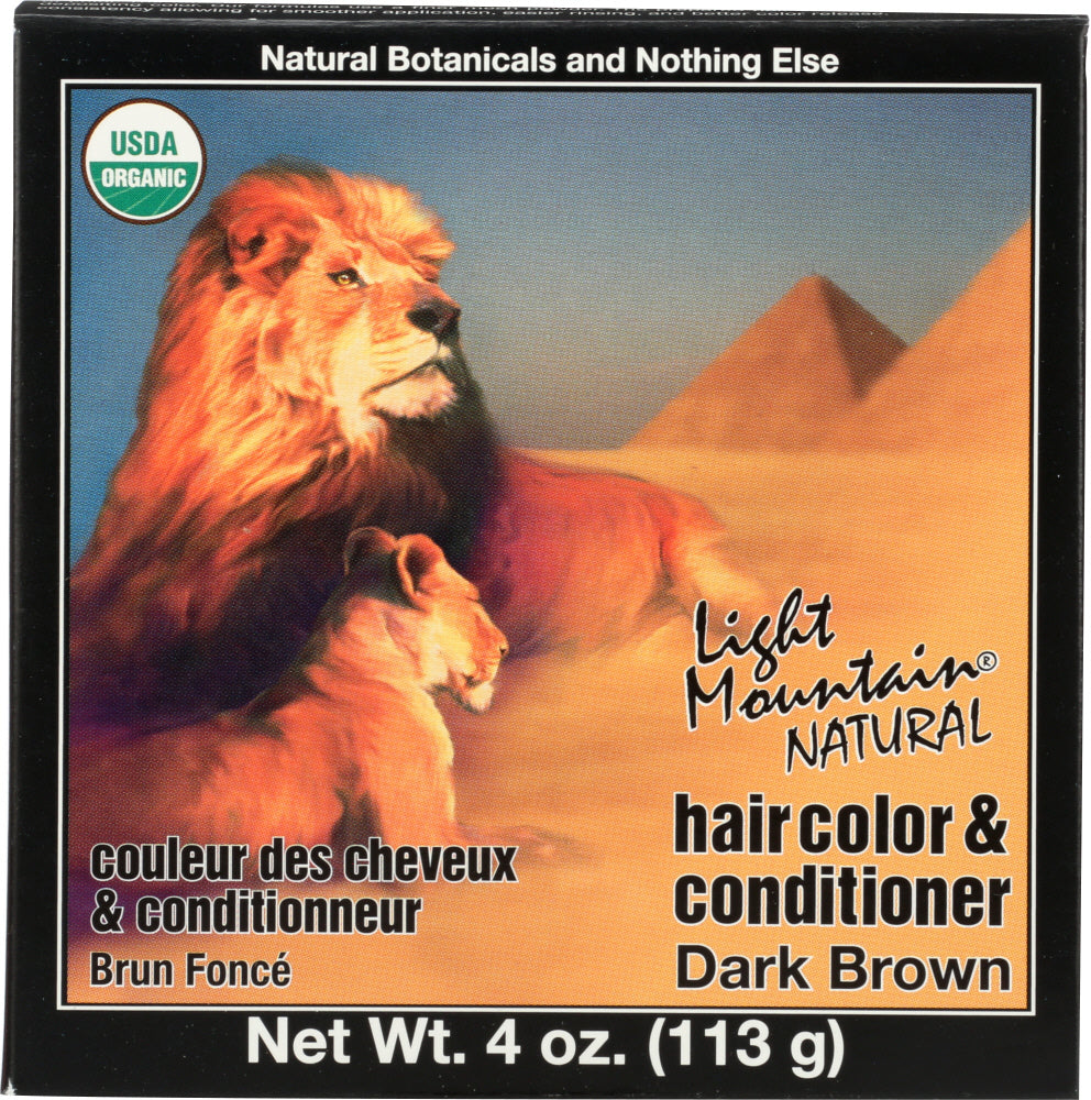 LIGHT MOUNTAIN: Natural Hair Color and Conditioner Dark Brown, 4 oz