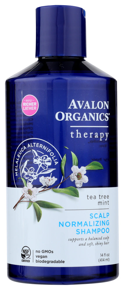 AVALON ORGANICS: Scalp Normalizing Shampoo Tea Tree Mint Therapy, 14 oz