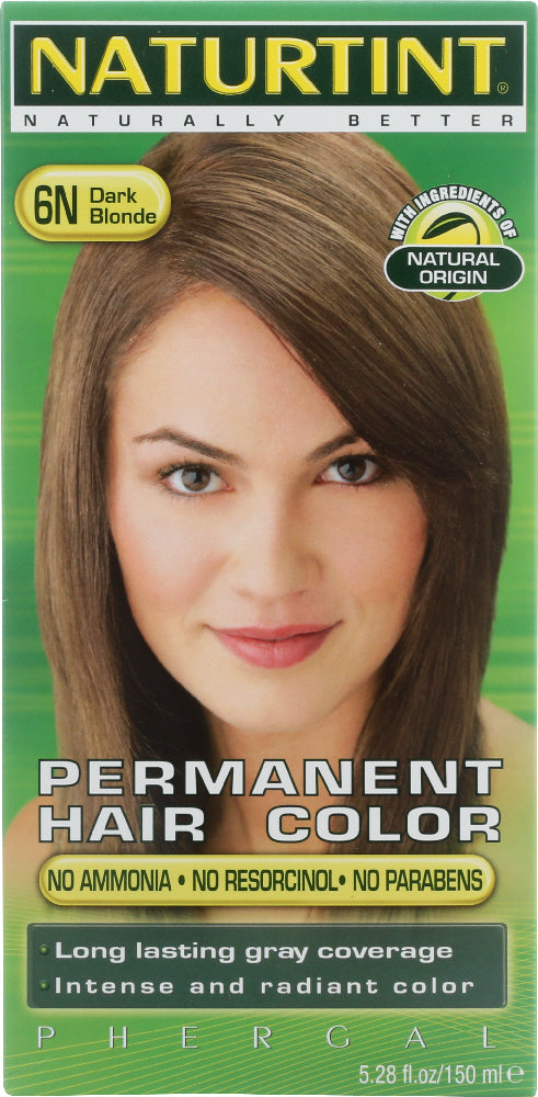 NATURTINT: Permanent Hair Color 6N Dark Blonde, 5.28 oz