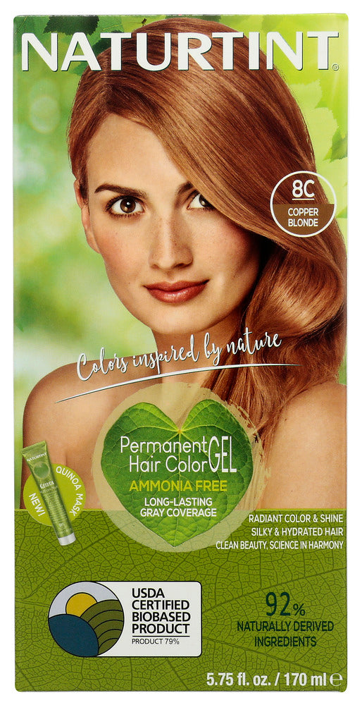 NATURTINT: Permanent Hair Color 8C Copper Blonde, 5.28 oz