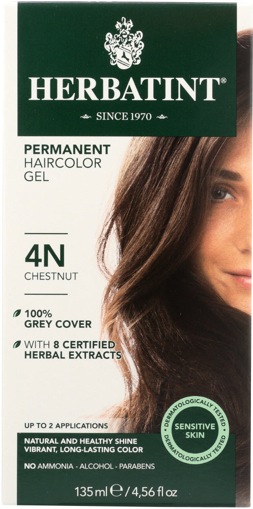 HERBATINT: Permanent Hair Colour Gel 4N Chestnut, 4.56 oz