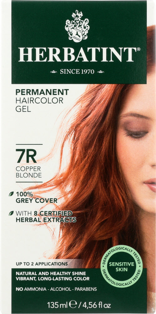 HERBATINT: Permanent Hair Color Gel 7R Copper Blonde, 4.56 oz