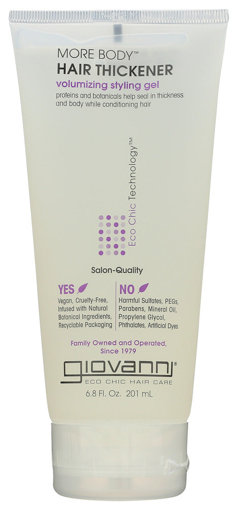 GIOVANNI COSMETICS: Volumizing Style Gel More Body Hair Gel, 6.8 oz