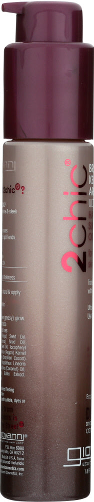 GIOVANNI COSMETICS: Ultra-Sleek Hair & Body Super Potion Brazilian Keratin & Argan Oil, 1.8 oz