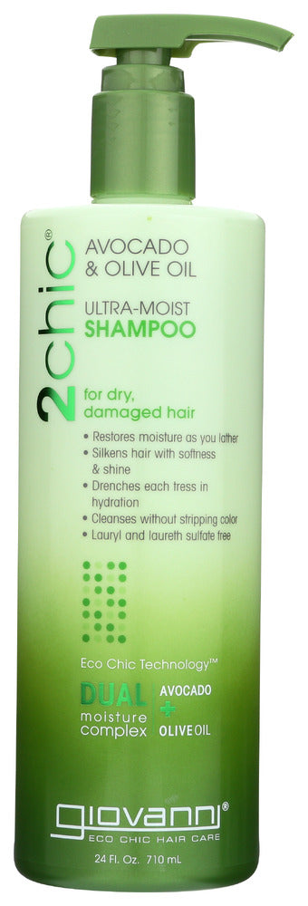 GIOVANNI COSMETICS: 2Chic Avocado & Olive Oil Ultra-Moist Shampoo, 24 oz