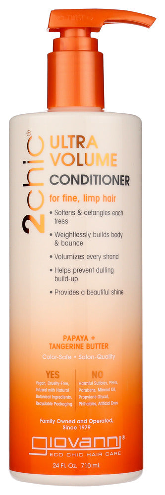 GIOVANNI COSMETICS: 2chic Ultra-Volume Conditioner Tangerine & Papaya Butter, 24 oz