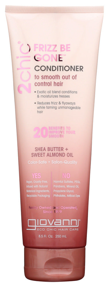 GIOVANNI COSMETICS: 2Chic Frizz Be Gone Conditioner Shea Butter & Sweet Almond Oil, 8.5 oz