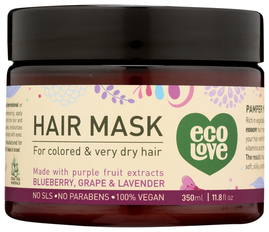 ECOLOVE:Vegan Purple Hair Mask, 11.8 oz