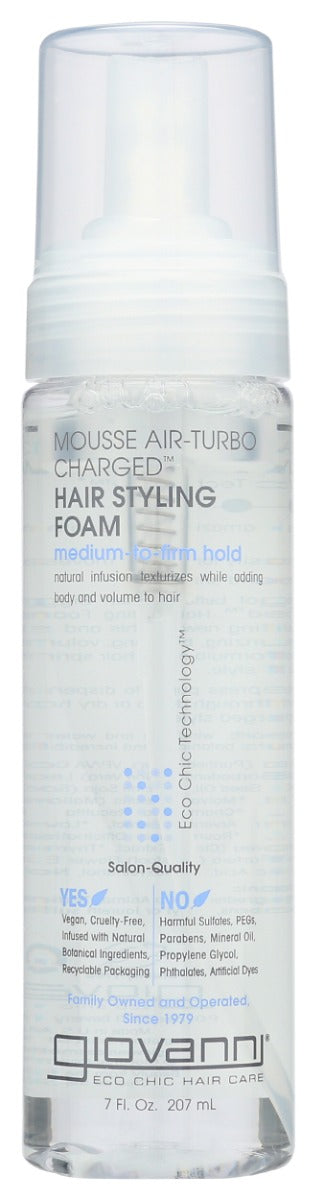 GIOVANNI COSMETICS: Mousse Air Turbo Charged Hair Styling Foam, 7 oz